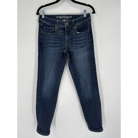 American Eagle Outfitter Women's Mid-Rise Super Skinny Jeans Blue Denim Size 6R - Picture 8 of 8